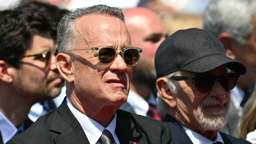 Tom Hanks Reflects on U.S. Democracy and Trump at D-Day Event