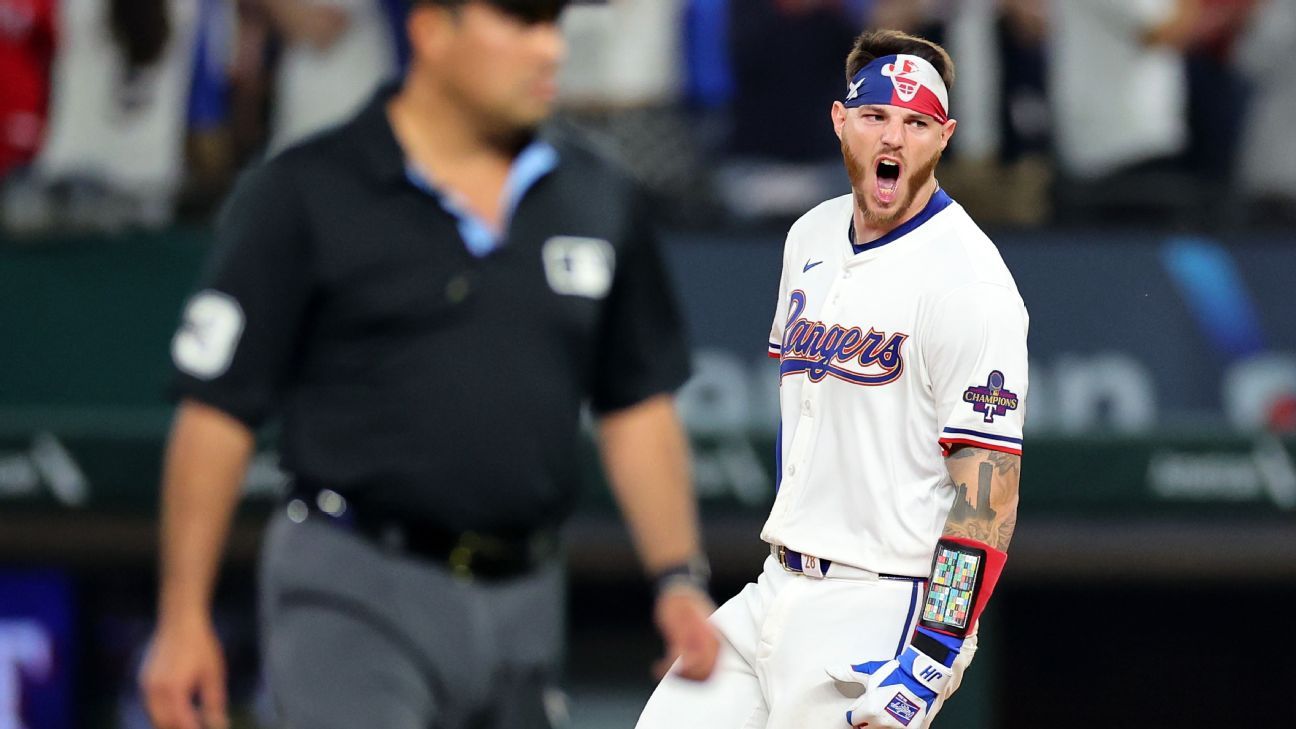 Featured image for "Jonah Heim's Heroics Secure Opening Day Win for Rangers"