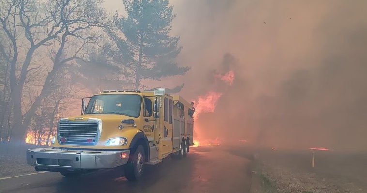 Multiple Wildfires Force Road Closures in Wisconsin