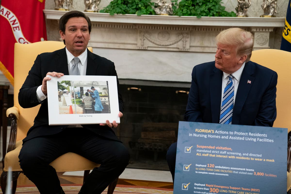 DeSantis accused of being a "Trump Lite" and changing his stance.