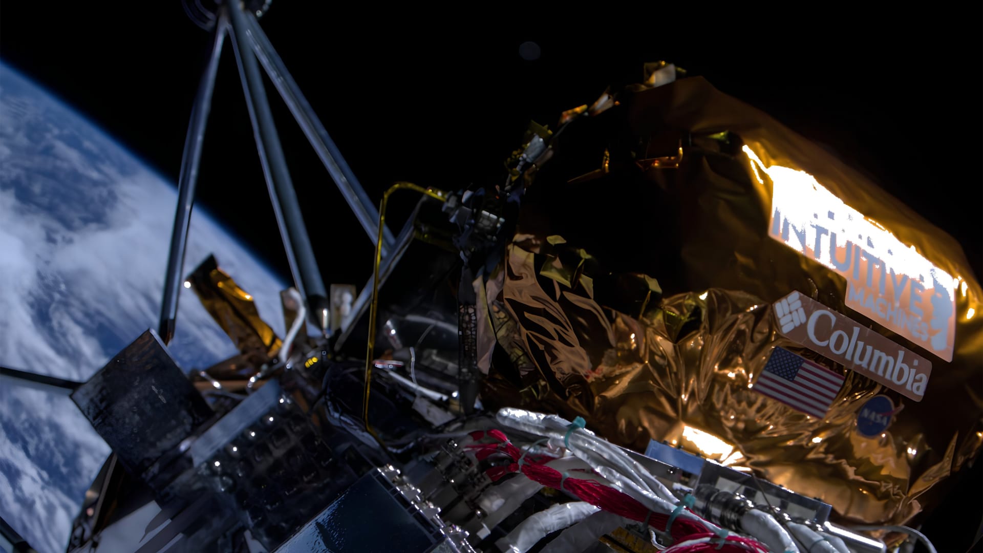 "Intuitive Machines' Lunar Lander Mission Approaches Moon with First Photos"