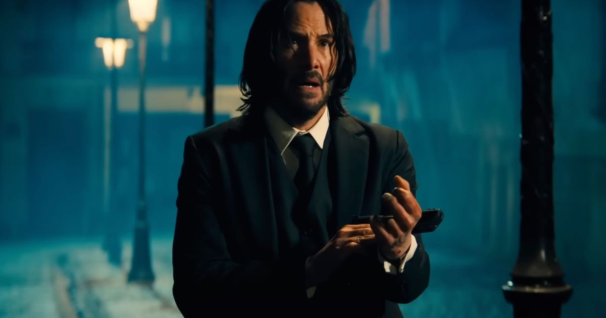Featured image for Keanu Reeves' John Wick 4 stunts and gestures.