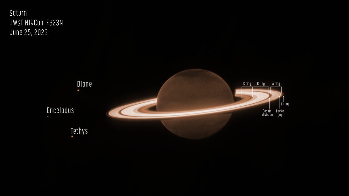 "Webb Telescope Reveals Stunning Images of Saturn's Luminous Rings"