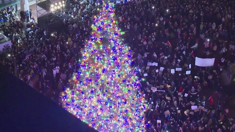 Featured image for "Portland's Holiday Tree Shines with Santa and Spectacular Lights"