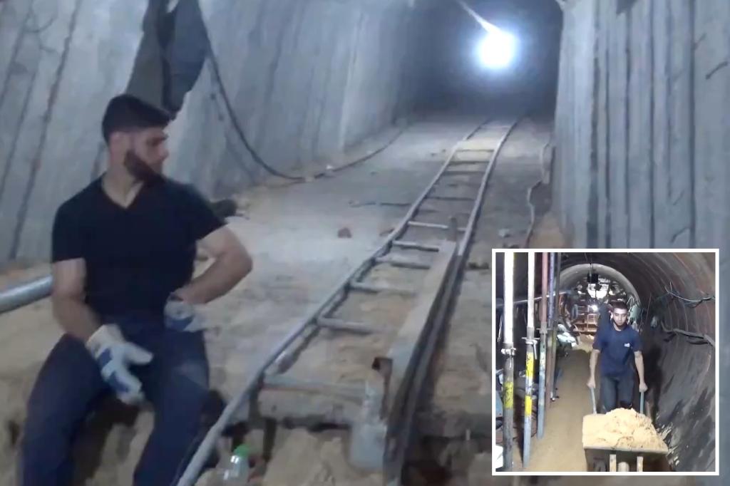 "Unveiling the Largest Hamas Tunnel: Chilling Footage Shows Terrorists Constructing Their Masterpiece"