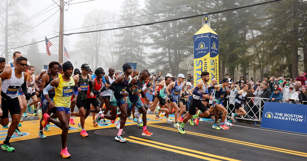 Featured image for Wet and Cool Conditions Challenge Boston Marathon Runners.