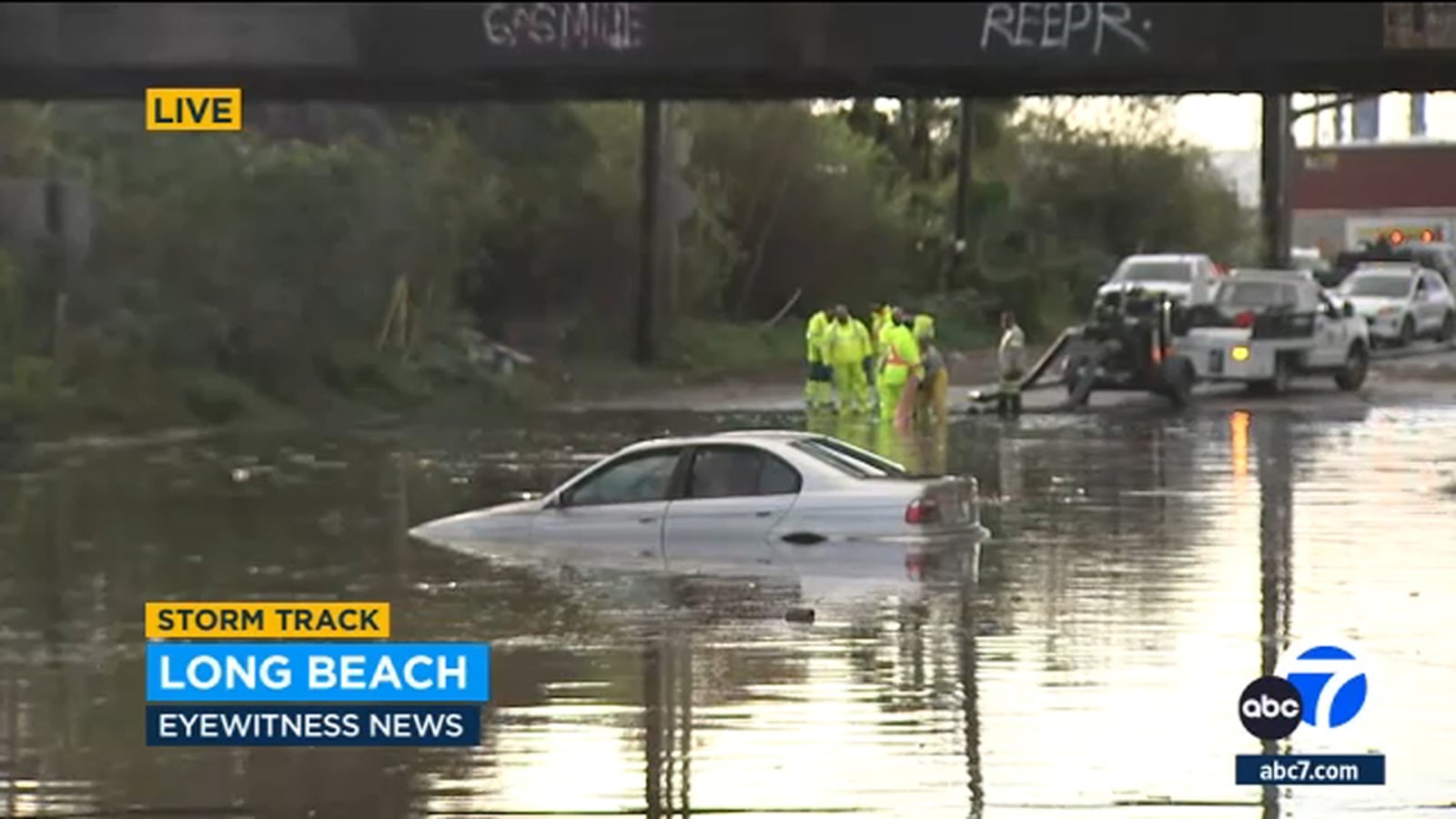"Severe Flooding Paralyzes Long Beach, SoCal Drivers Struggle Amid Record Rainfall"