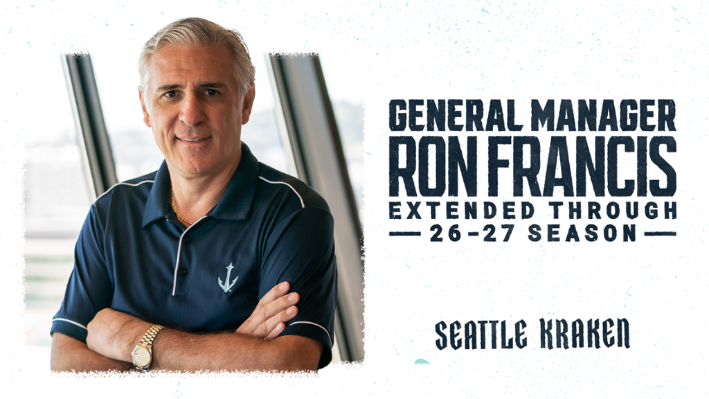 Kraken secure GM Ron Francis with 3-year extension.