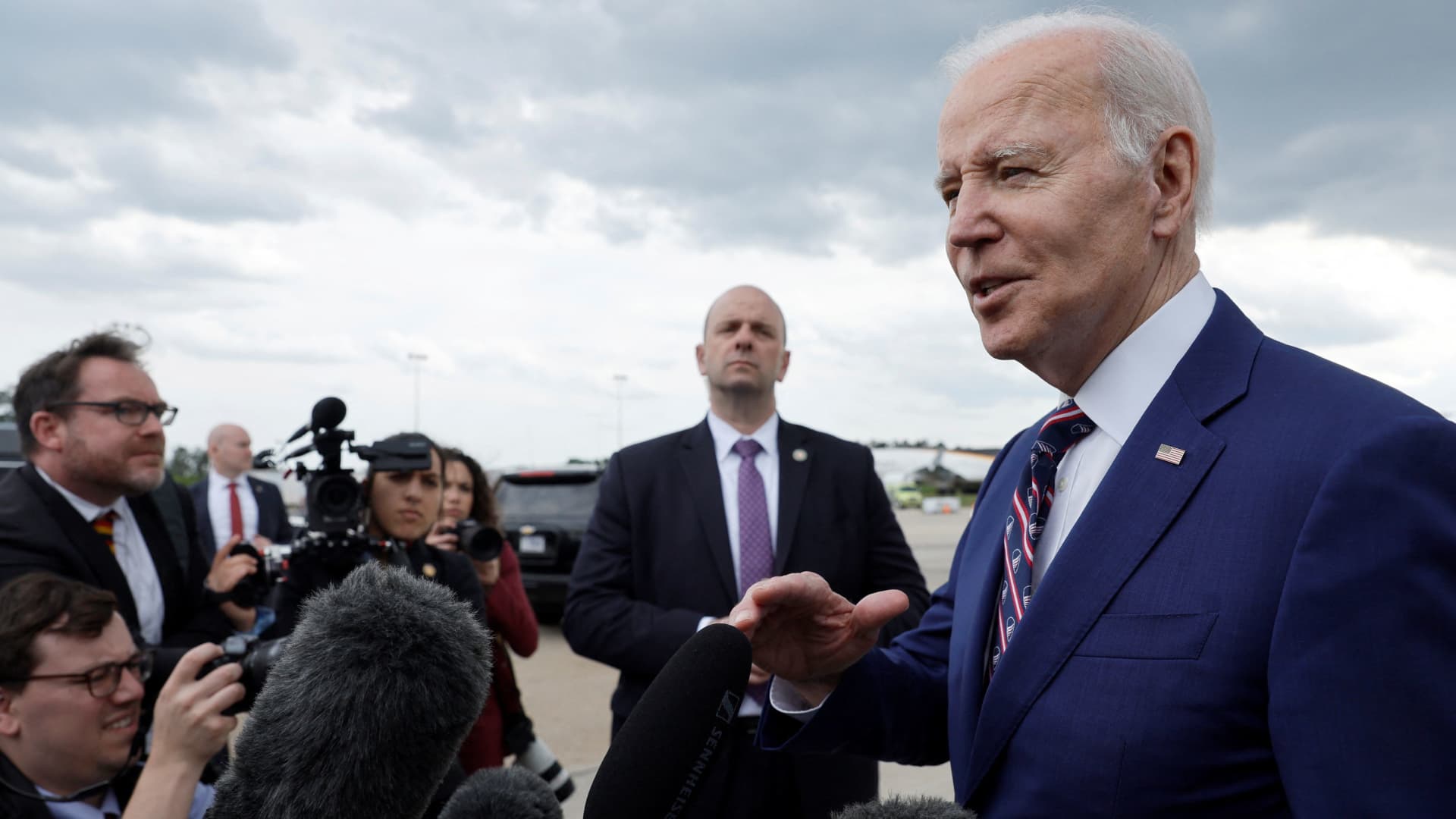 Biden urges stronger banking regulations and safeguards.