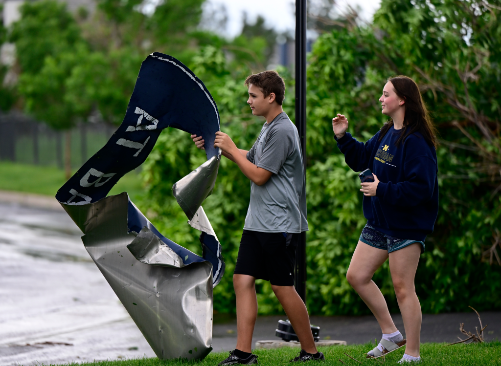 Featured image for Highlands Ranch hit by damaging tornado and hail storm in metro Denver.