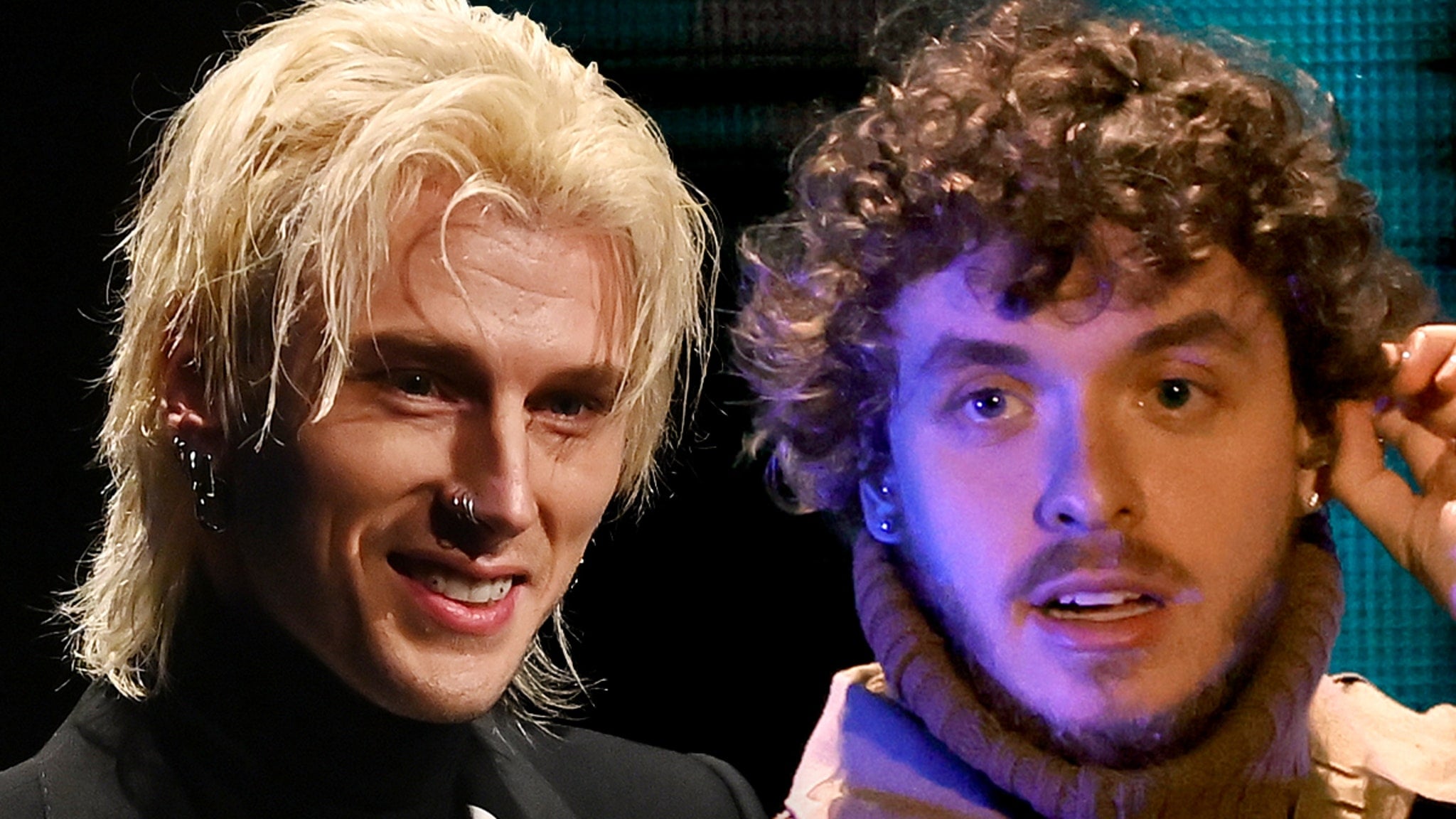 Featured image for Machine Gun Kelly Takes Aim at Jack Harlow in Freestyle Diss Track