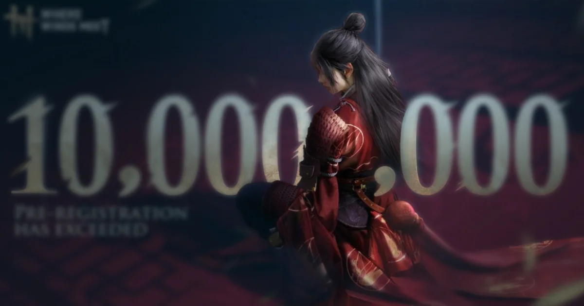 Featured image for Where Winds Meet Surpasses 10 Million Pre-Registrations with Ambitious RPG-MMO Hybrid Gameplay