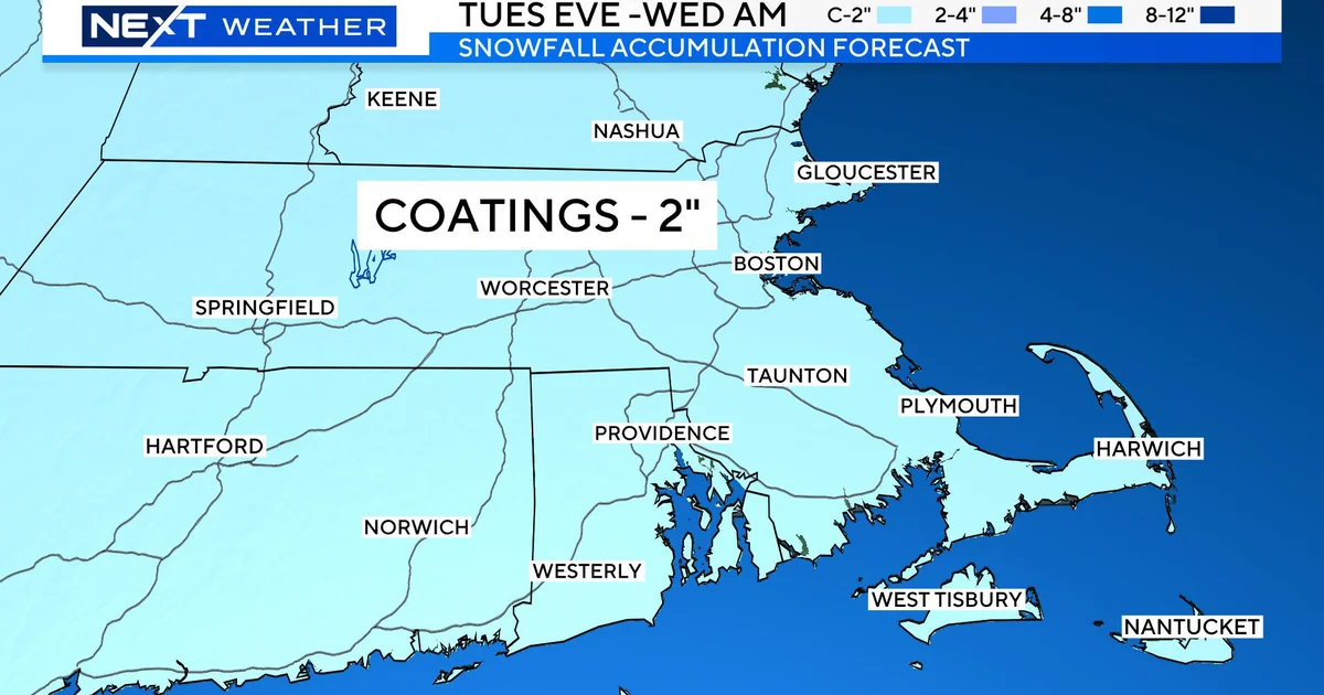 "Anticipating Snow: Massachusetts Forecast for Tuesday's Wintry Mix"