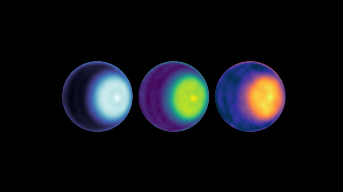 First-ever photo of stormy vortex at Uranus' north pole captured by NASA.