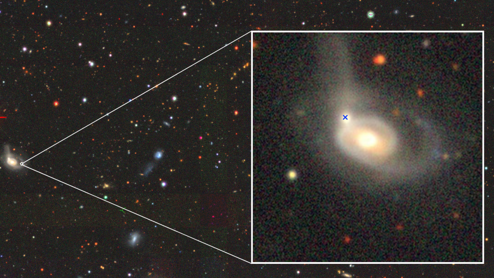 Featured image for Black Hole Devours Star During Galactic Collision