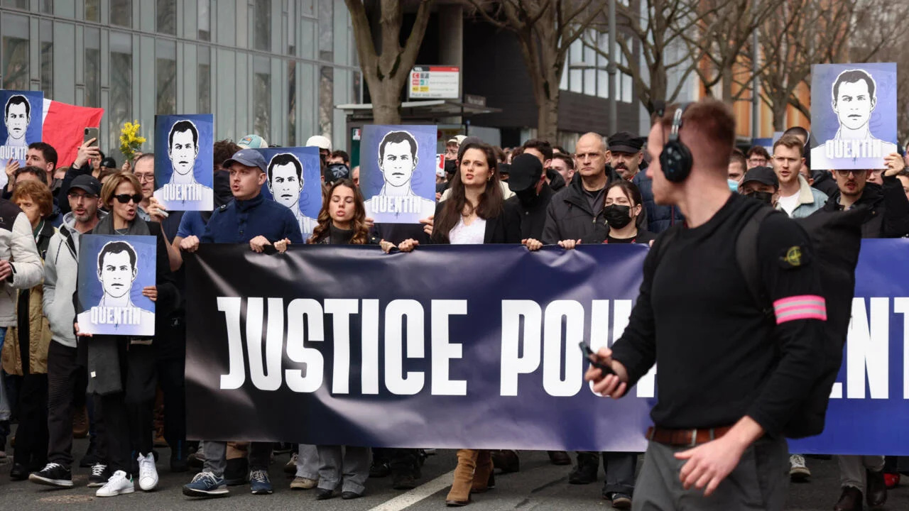 Macron urges calm as Lyon holds tense tribute for slain activist