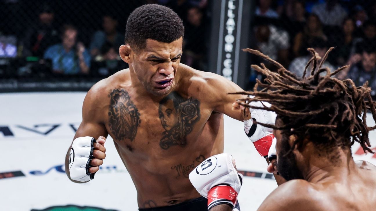 Featured image for Patchy Mix Claims Bellator Bantamweight World GP Victory with KO Win.