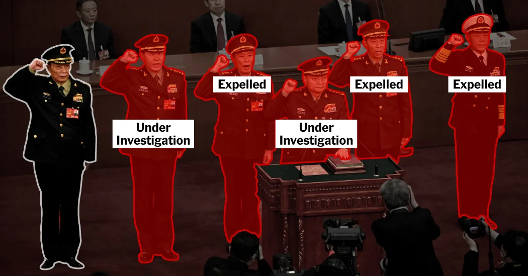 Xi’s Purges Hollow Out China’s Military High Command