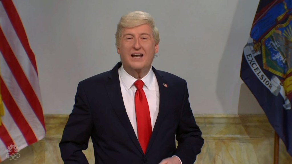 Featured image for "SNL's Donald Trump: Courthouse Campaign, 2024 Kickoff, and Plea to Supporters"