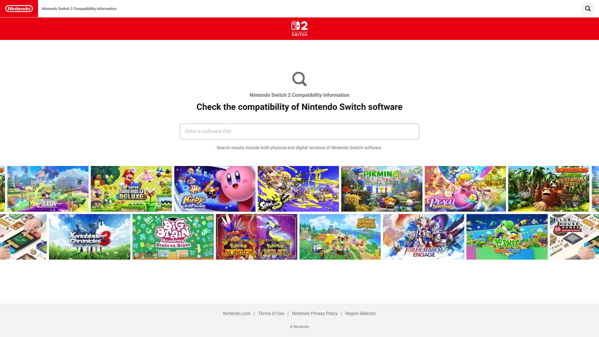 Featured image for Nintendo unveils Switch 2 compatibility site for existing games