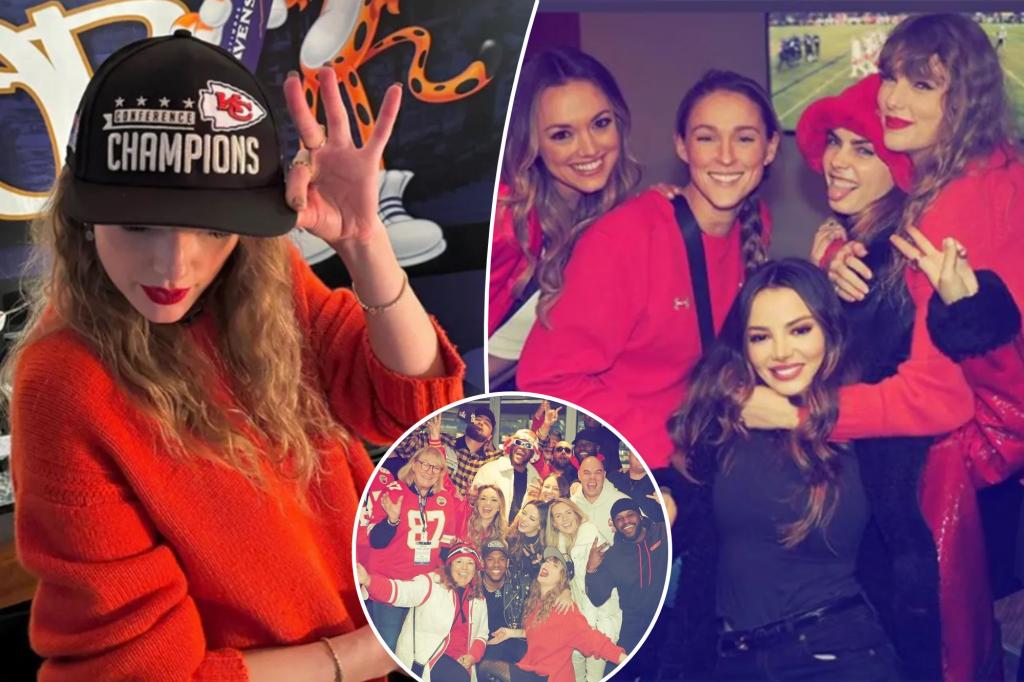 "Taylor Swift Joins Travis Kelce's Family to Celebrate Chiefs' Super Bowl 2024 Advancement"