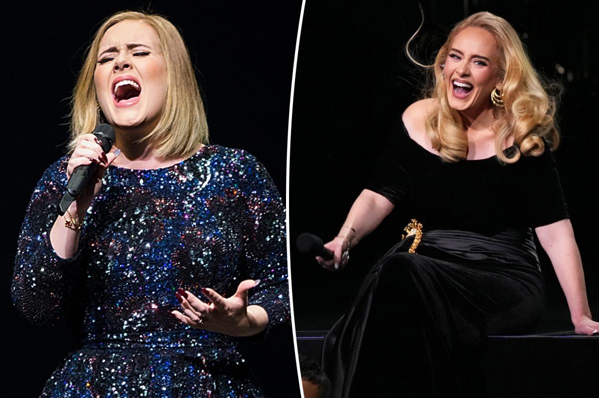 Featured image for Adele's Candid Revelation: 'Jock Itch' from Sweating in Spanx Onstage.
