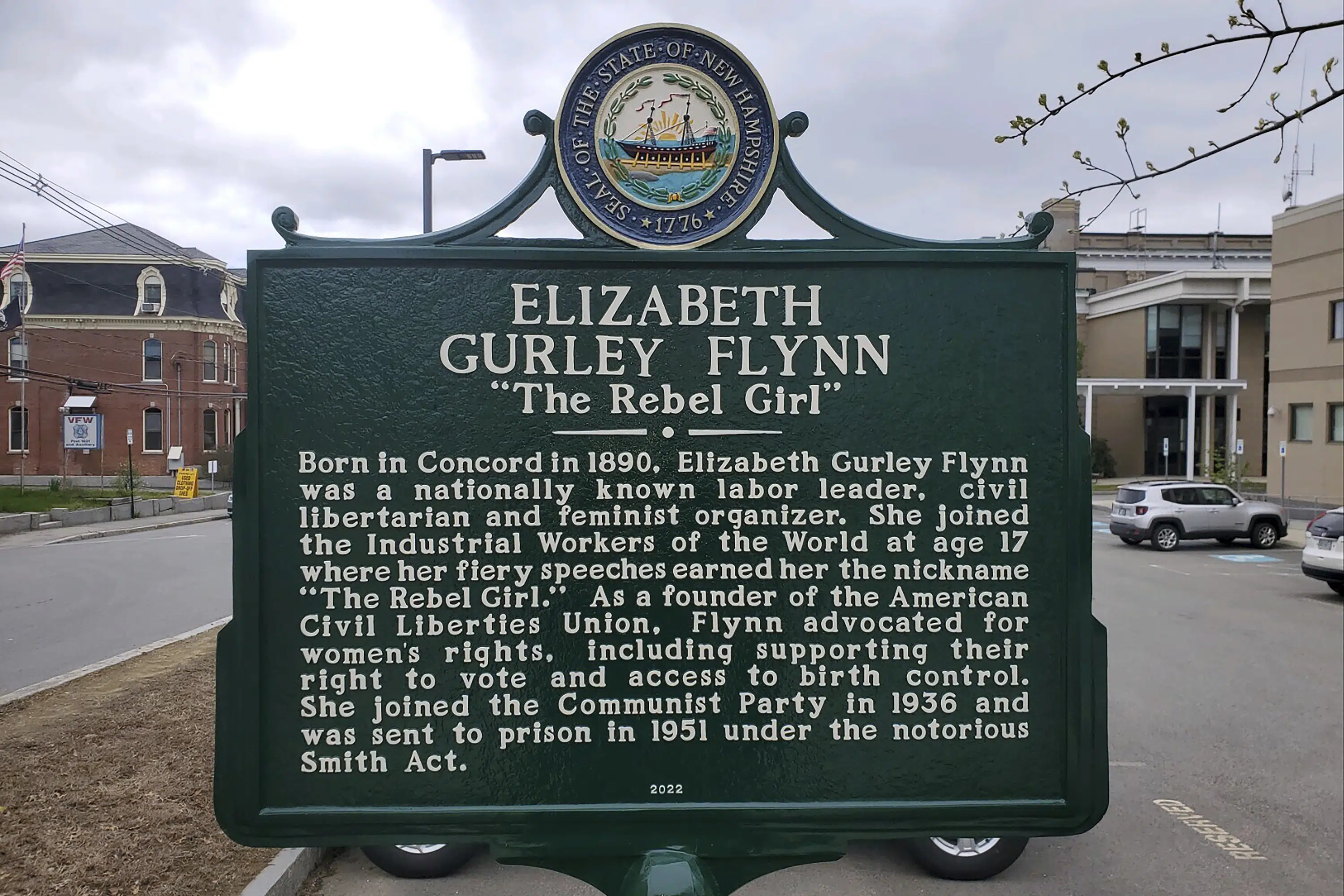 Controversy Surrounds Removal of Feminist and Communist Party Leader's Historical Marker in New Hampshire