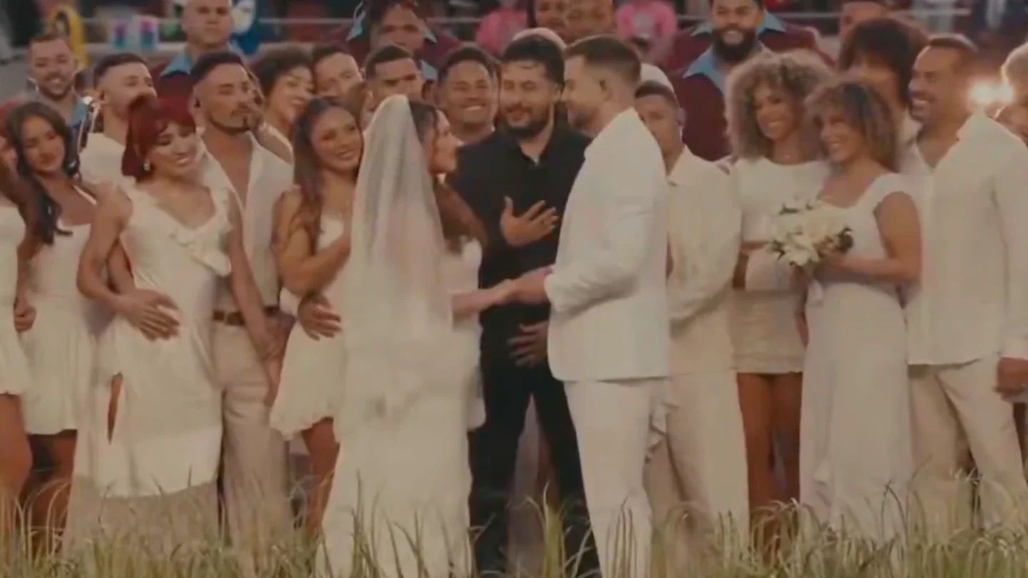 Couple Marries Live on Stage During Bad Bunny's Super Bowl Halftime