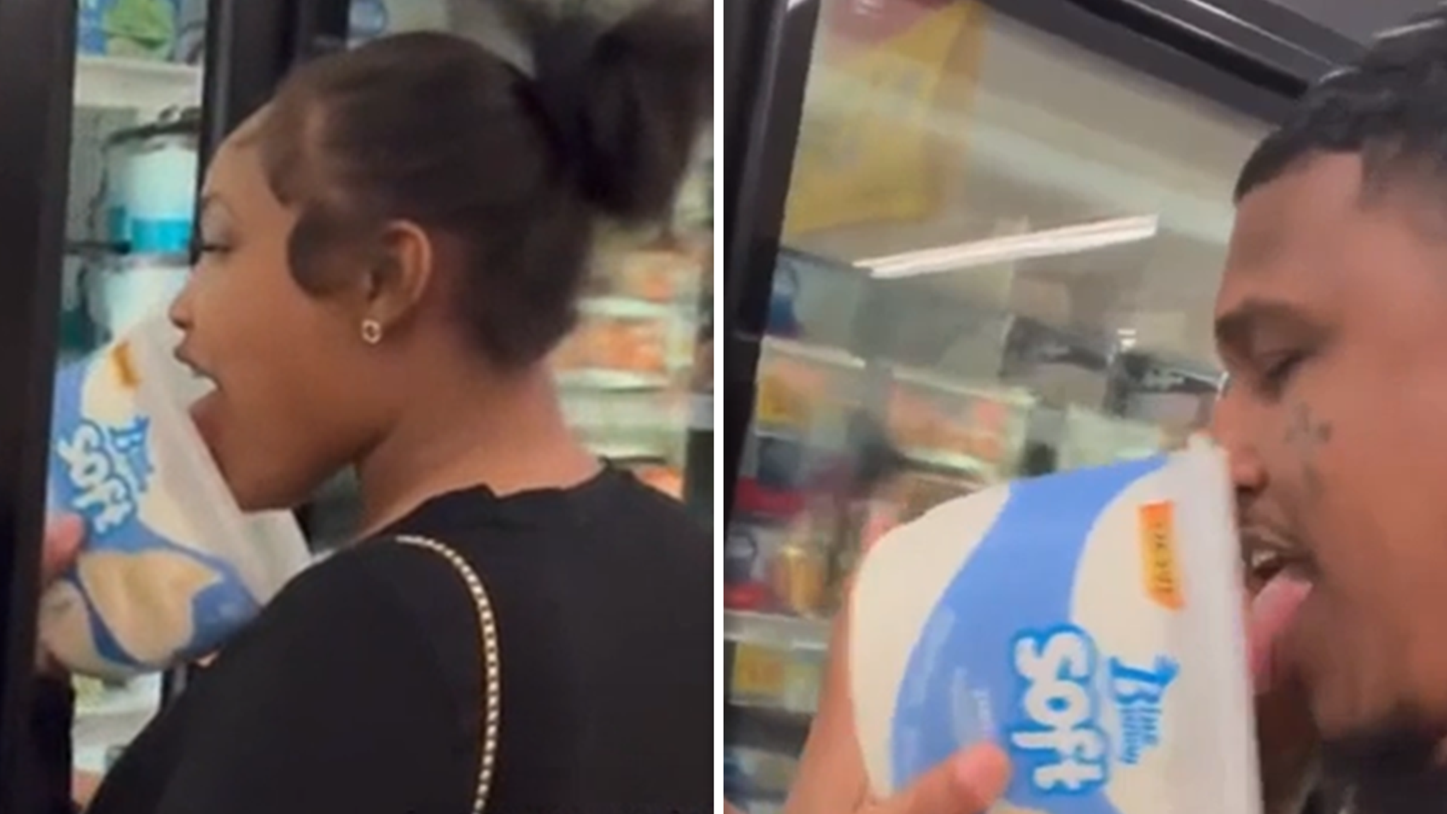 "Couple Under Fire for Licking Ice Cream in Store and Returning it to Shelves"