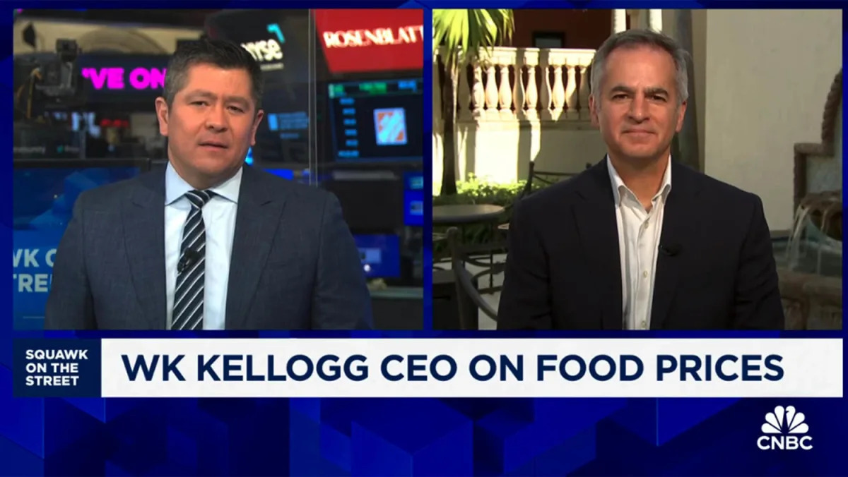 Featured image for "Kellogg CEO Sparks Controversy by Suggesting Cereal for Dinner Amid Financial Struggles"