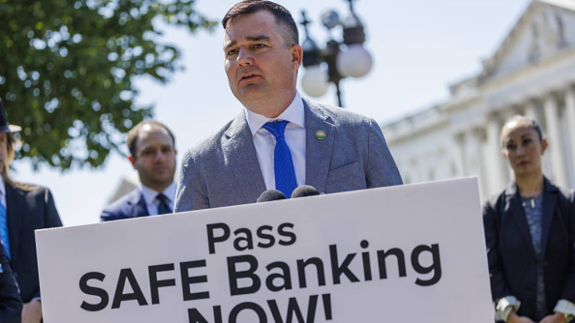 SAFE Banking Act reintroduced, bringing hope to cannabis industry and boosting weed stocks.