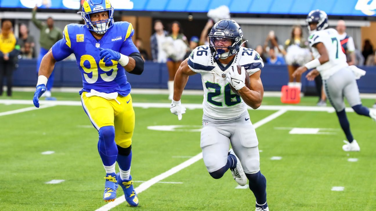 Featured image for "Zach Charbonnet Emerges as Fantasy Football Workhorse for Seahawks"