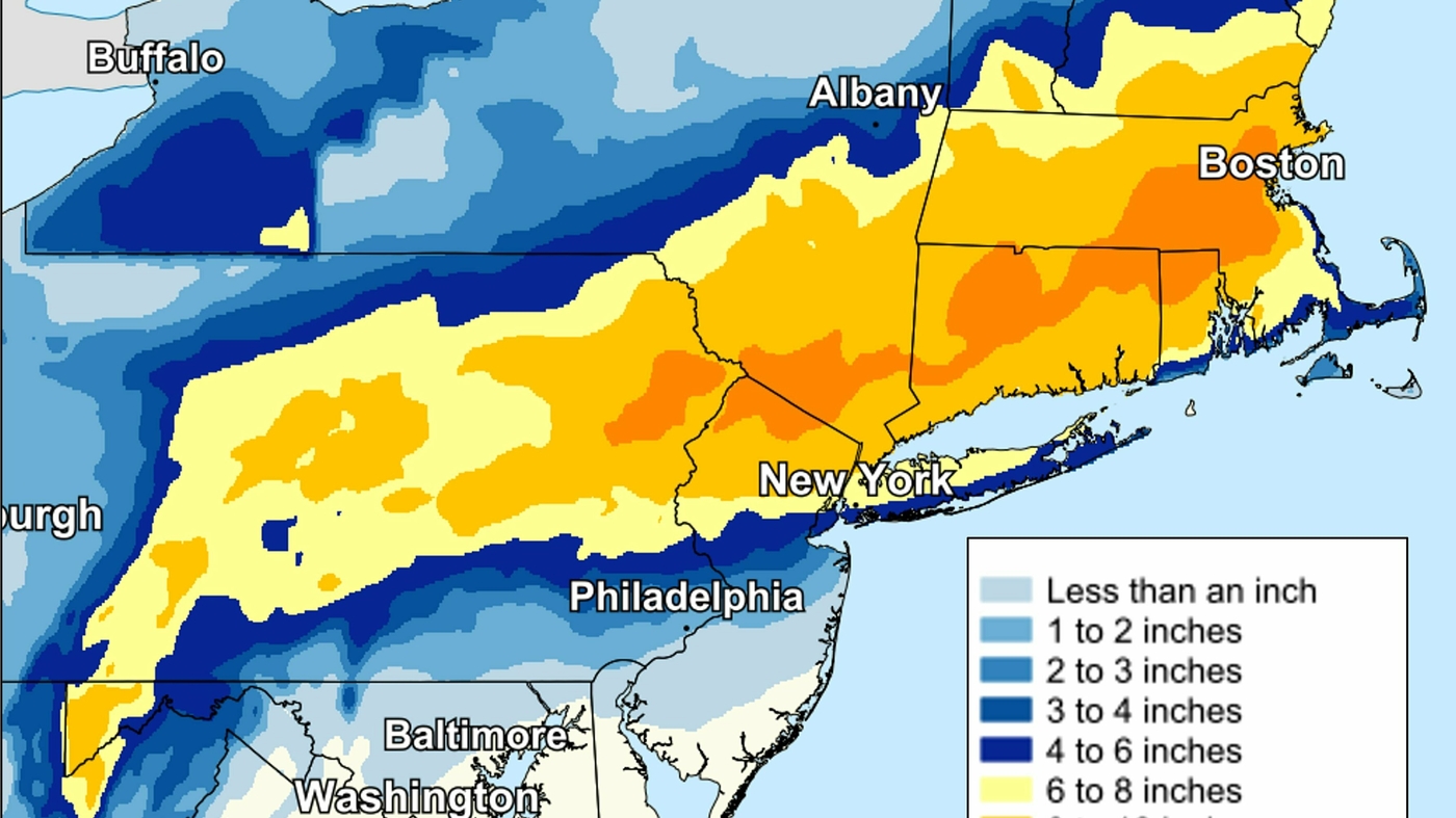 "Nor'easter Threatens New York City and New England with Heavy Snow"