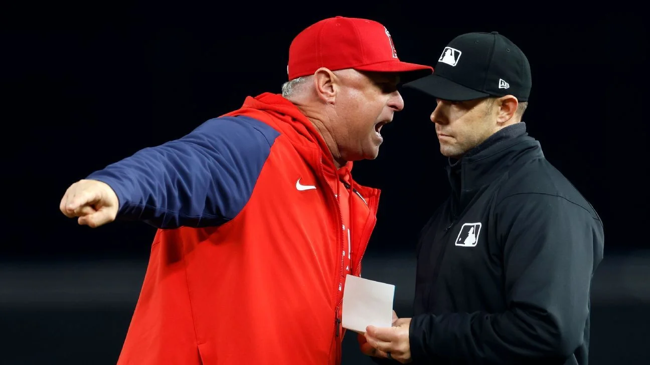 Angels Manager Ejected Twice in Dramatic Defeat.