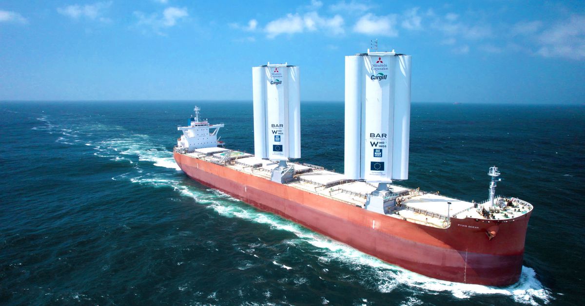 Featured image for Cargill's Wind-Powered Ship Sets Sail, Pioneering Clean Shipping