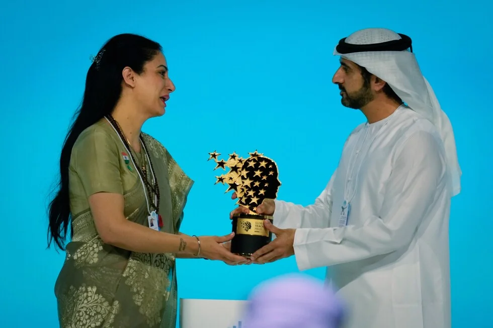 Indian activist wins Global Teacher Prize for transforming slum education