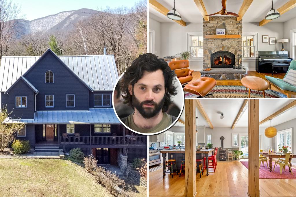 Featured image for Penn Badgley puts upstate NY retreat on the market for $1.7M