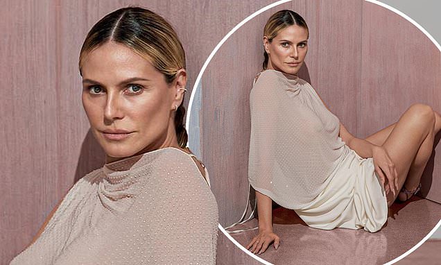 Heidi Klum Stuns in Braless Sheer Top and Underwear for Vogue Greece Cover