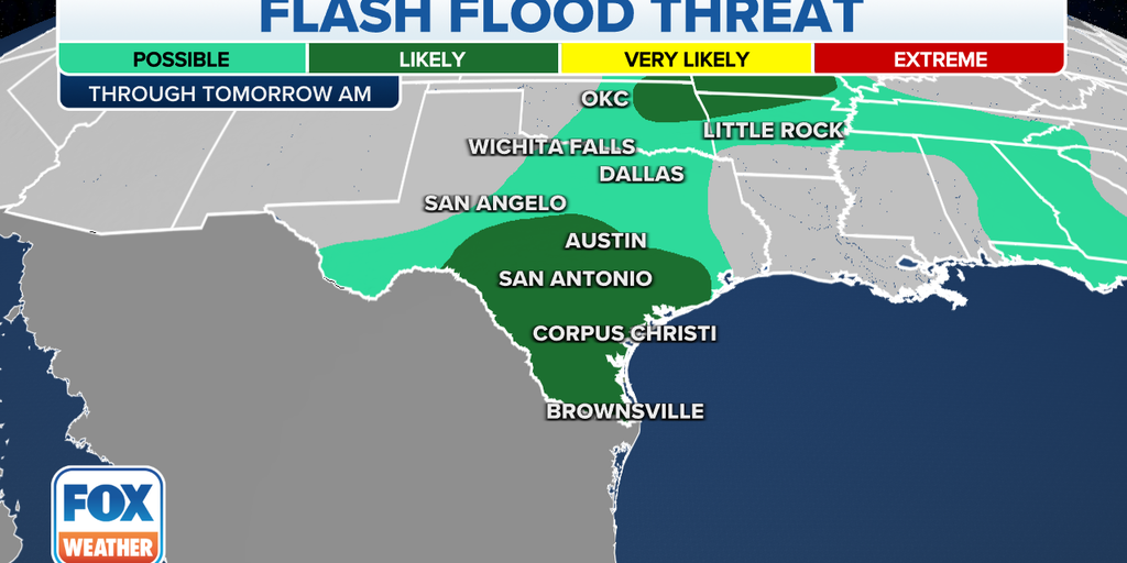 Flash Flood Threat Continues as Relentless Rain Soaks South and Midwest.