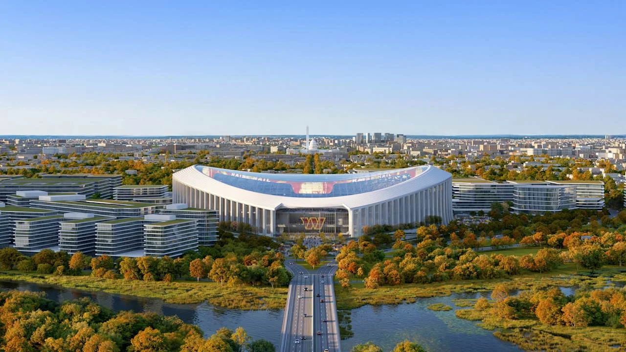 Commanders, HKS unveil renderings for a new DC stadium on RFK site