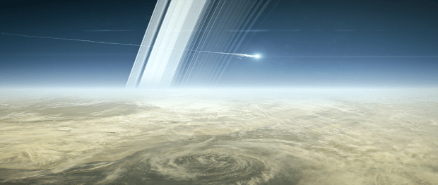 "Contrasting Missions: Cassini's Crash into Saturn vs. Huygens' Intentional Landing on Titan"
