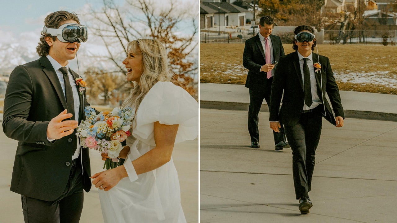 "Viral Utah Groom Wears Apple Vision Pro Headset at Wedding"