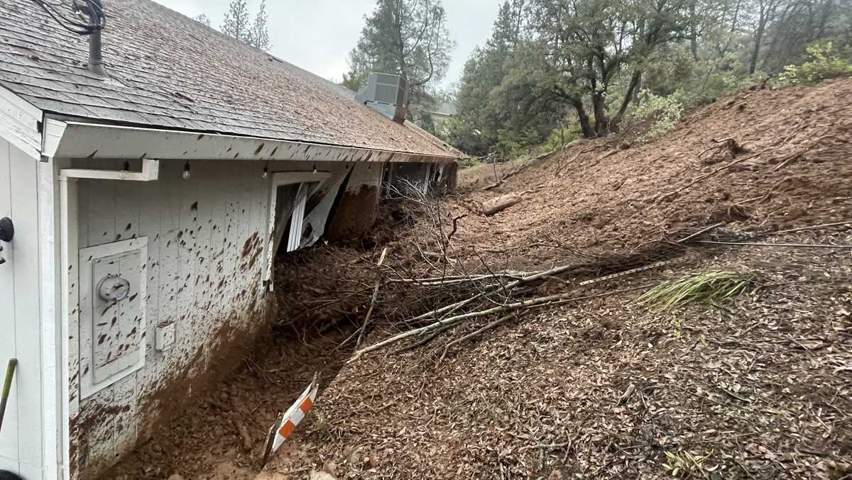 Featured image for Mudslide damages homes and prompts evacuations in Placer County and Colfax.