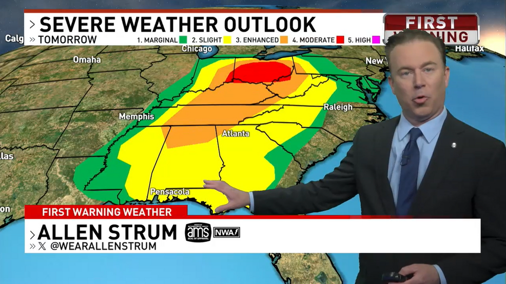 "Tuesday's Severe Storms Threat and Frontal Passage: Atlanta Weather Update"