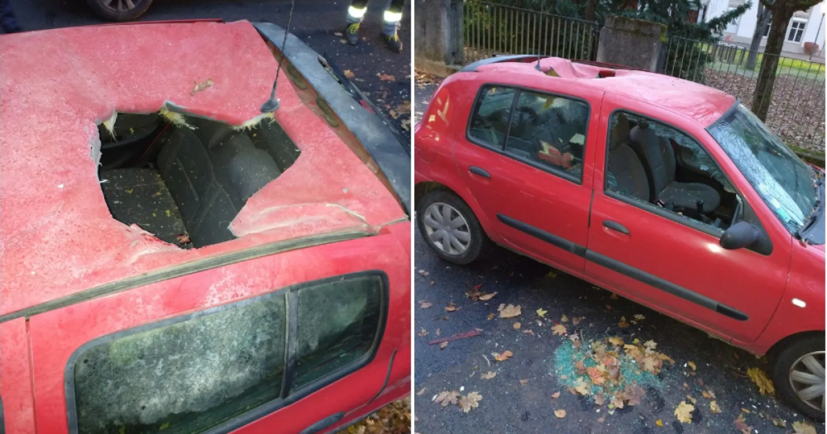 Featured image for "Unlucky Car Takes a Cosmic Hit: Meteorite Punches Massive Hole"