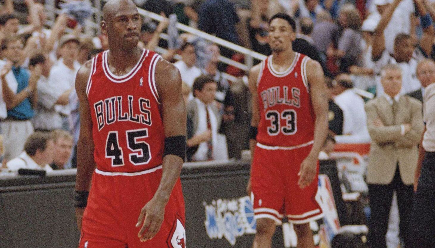 Featured image for "Michael Jordan and Scottie Pippen's Absence Overshadows Bulls' Ring of Honor Ceremony"
