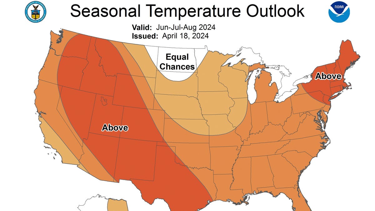 "Summer 2024: Above-Average Temperatures Forecast Across US"