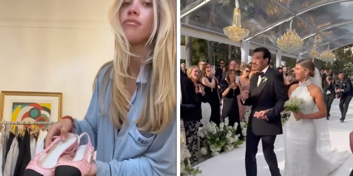 Sofia Richie's TikTok wedding and emotional father-daughter moment.