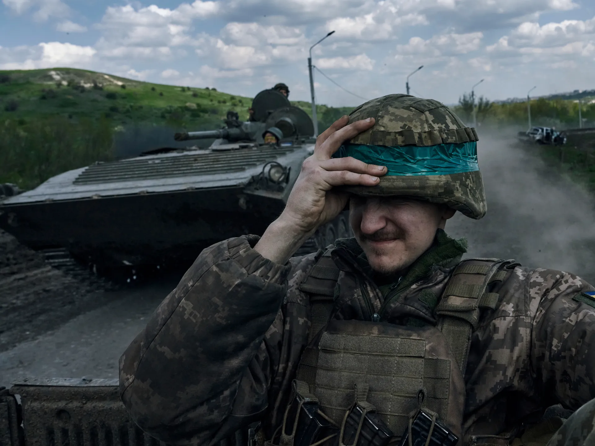NATO delivers promised combat vehicles to Ukraine amidst escalating tensions with Russia.