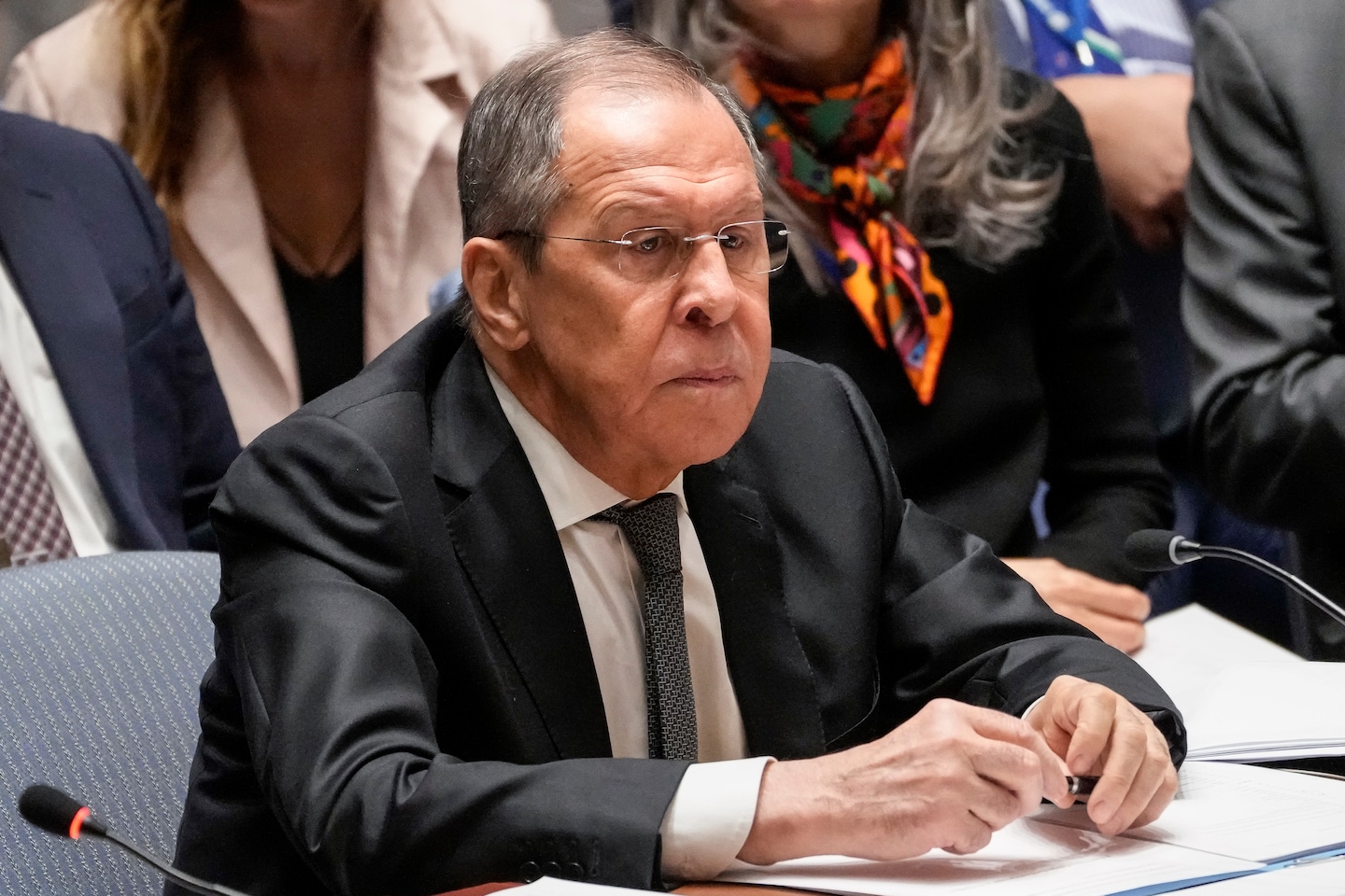 Russia's Lavrov and US clash at UN over visa denial and international peace.